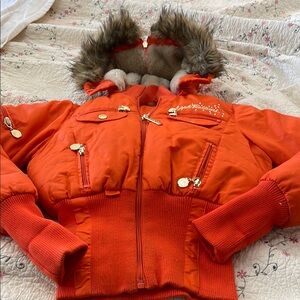 Apple bottoms down puffer bomber jacket . 
NWOT .